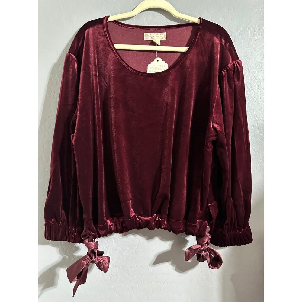Band of Gypsies Women's Long Sleeve Relaxed Top Size XL NWT